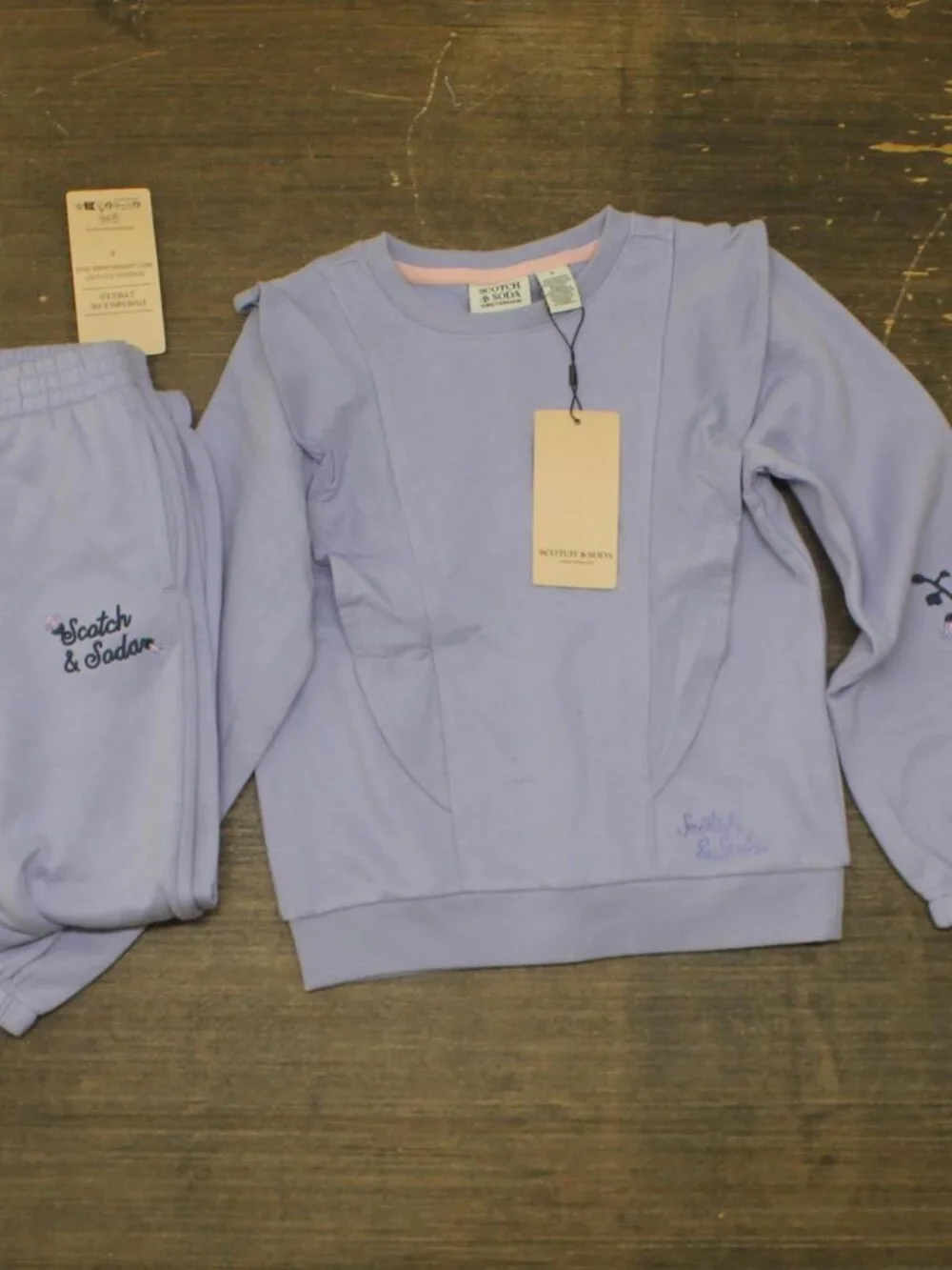 NWT Scotch & Soda Sweatshirt and Joggers 2-Piece Set Sweet Lavender Purple 6